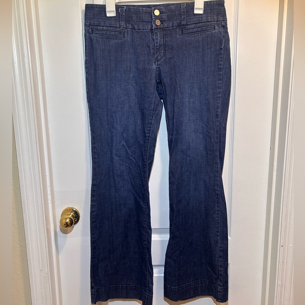 White House Black Market Dark Blue Flare Jeans